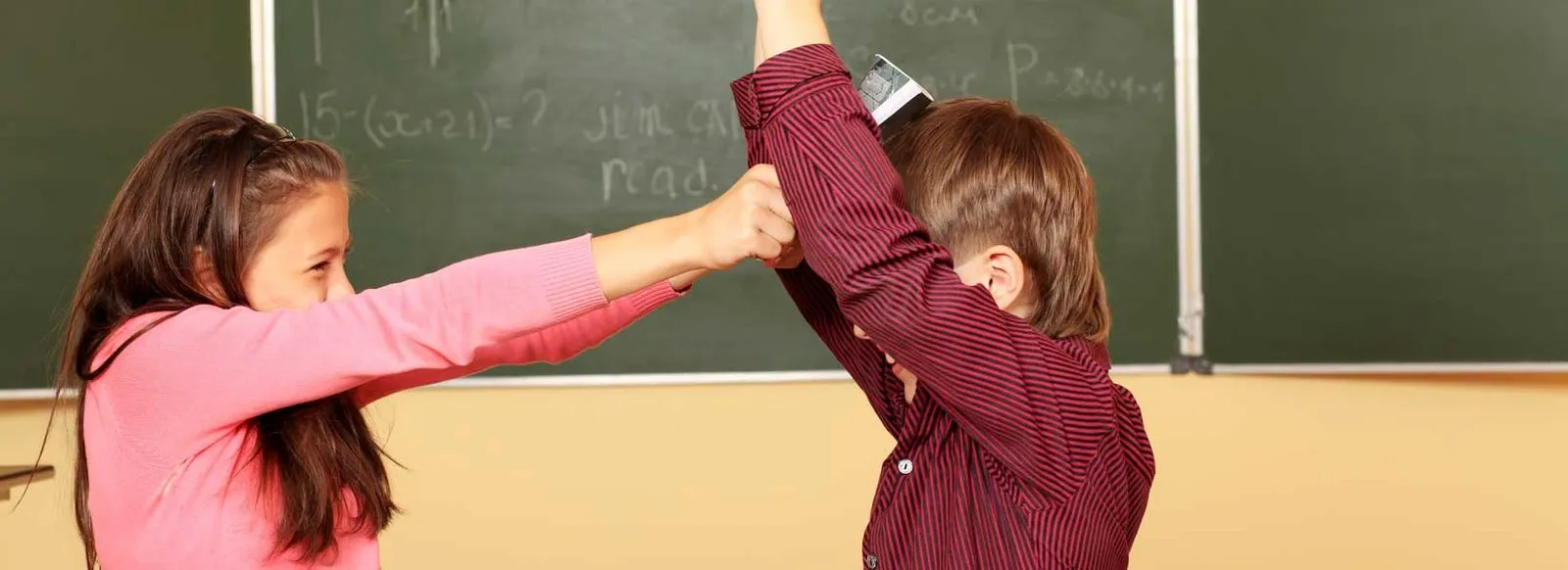 Image showing a fight breaking out in a school
